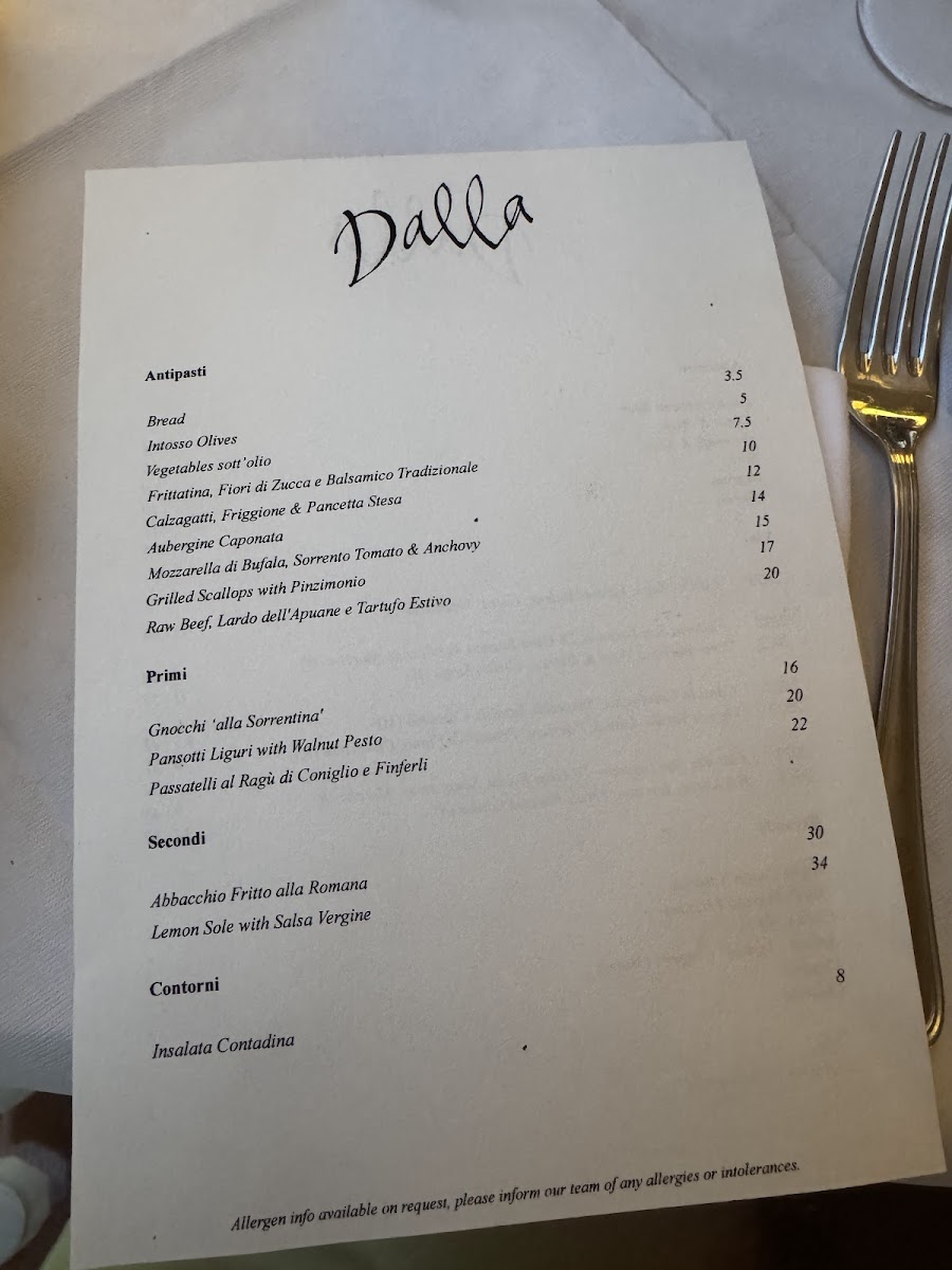 Menu - Dalla photo 3