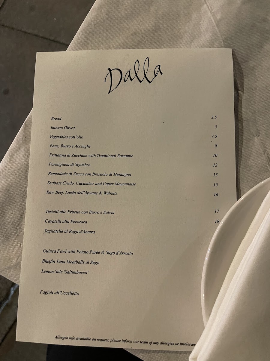Menu - Dalla photo 4