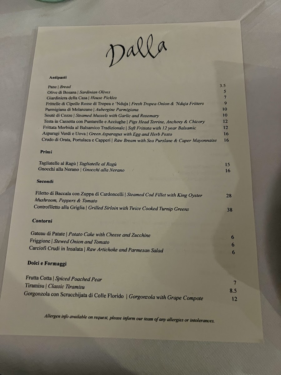 Menu - Dalla photo 5